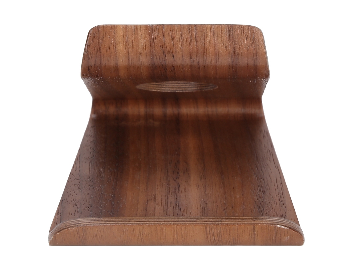 Nuez Doble Soporte de Mesa para Tablet y Teléfono Móvil, Color Marrón Nuez
