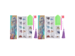 Juego de 2 pinturas de diamantes 5D de resina para manualidades con dragón colorido bordado a mano