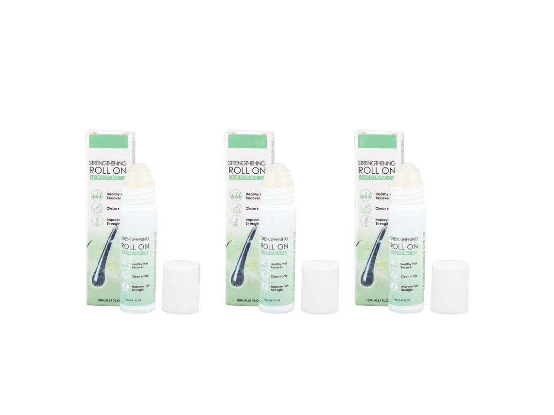 2026 3 Unidades de Roller para Cuidado Capilar 18ml para Crescimento Capilar, para Todos os Tipos de Cabelo