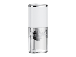 Molinillo de café eléctrico Mdug con accesorio magnético y compactador de cuchillas de acero inoxidable (blanco)