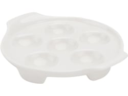 Prato De Cerâmica Resistente Em Formato De Caracol, Com 6 Furos, Ideal Para Churrasco E Para Servir.