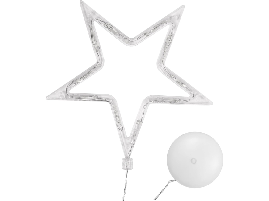 10 Luces Led Blancas Puras En Forma De Estrella Con Ventosa, Funciona En