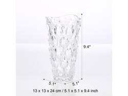 Jarrón Moderno De Cristal Transparente Con Forma Retorcida Y Detalles En Pan De Oro Para Arreglos Florales Hidropónicos.