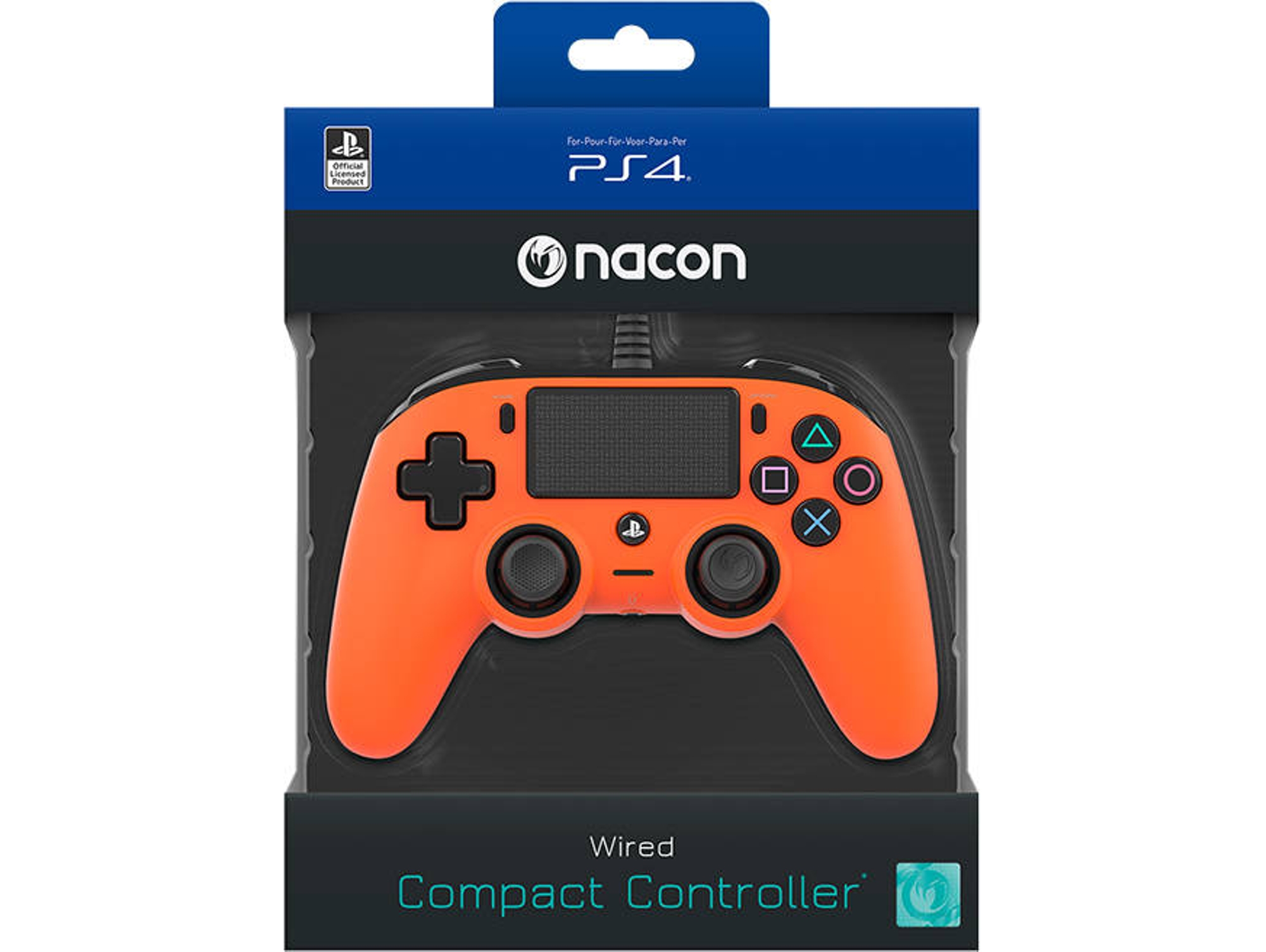 Mando Compact Controller Nacon Wired Negro PS4