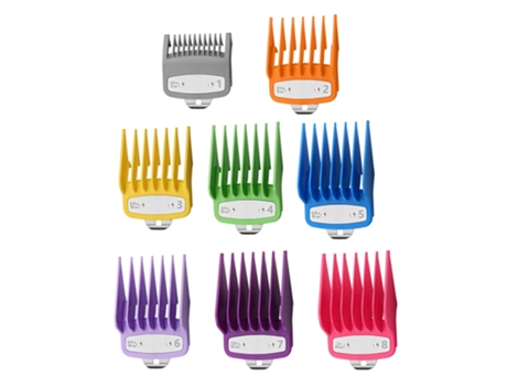 Protectores de cortadora para cortadora Wahl con clip de metal - Se adapta a cortadoras Wahl de tamaño completo (paquete de 10/8)