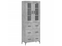 Maison Exclusive - Aparador Alto Madera Contrachapada Gris Hormigón 69,5x34x180 Cm
