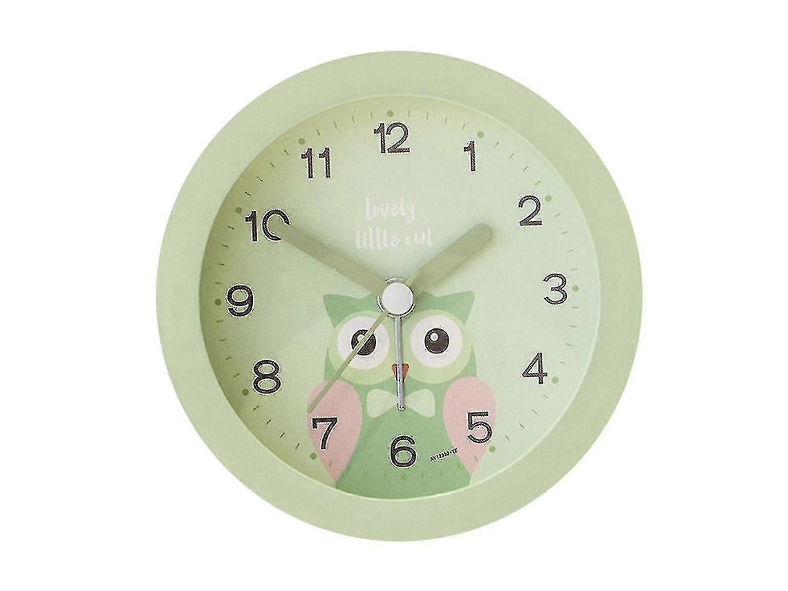 Despertador infantil silencioso, redondo y con luces, para niños y niñas, estilo dibujos animados, ideal para viajes y estudiantes. GOKOCO