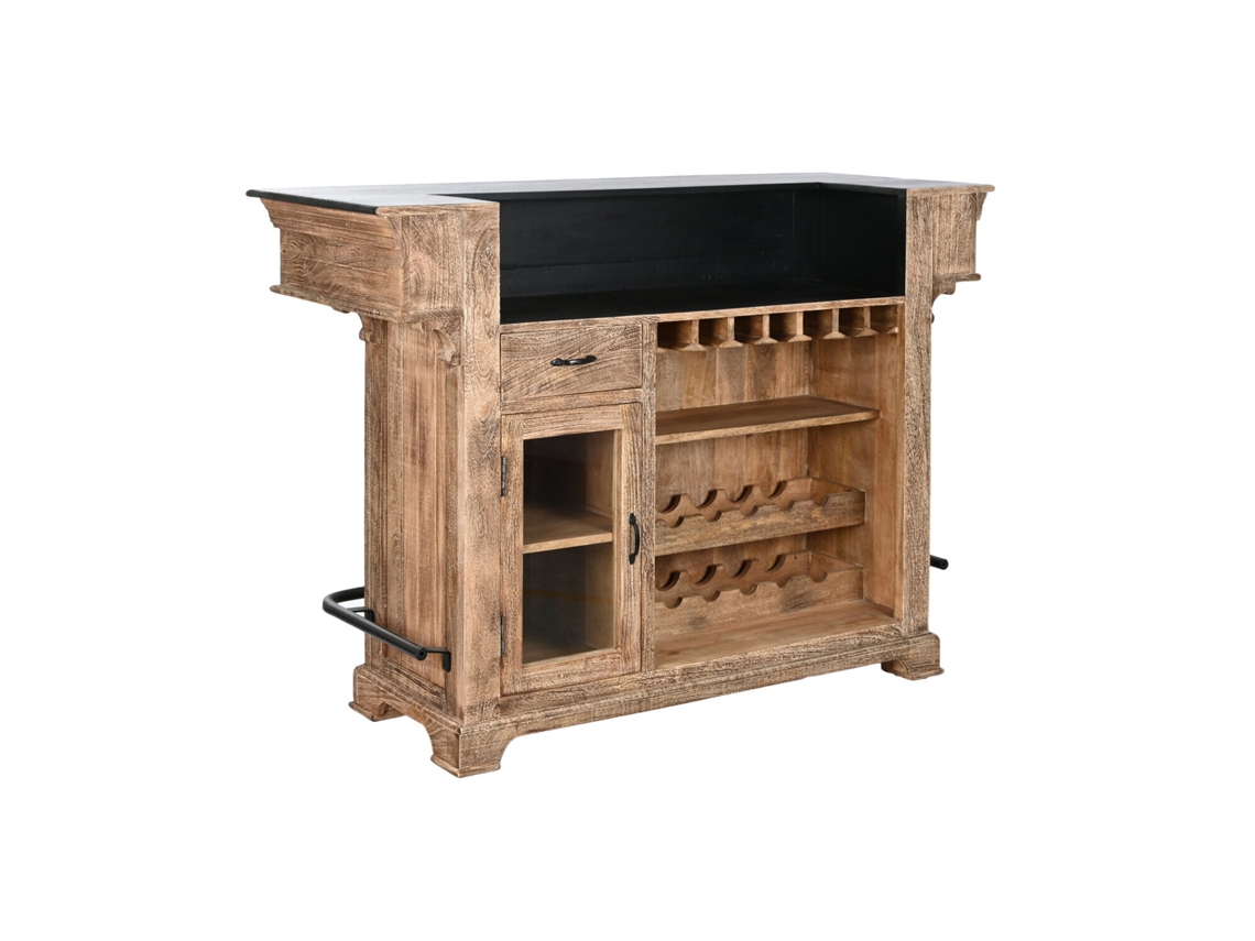 Mueble Bar Mango Metal Barra Natural 152x61x107cm