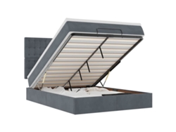 Maison Exclusive - Estructura Cama Otomana Colchones Terciopelo Gris Oscuro