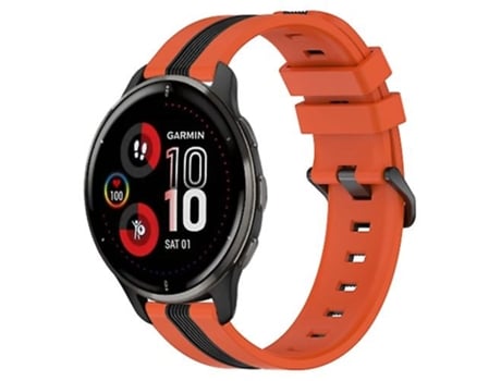 Correa Smartwatch Para Garmin Venu 2 Plus 20Mm Naranja-Negro VENISYMLIS