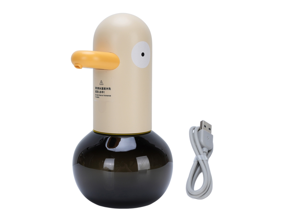 Dispensador Automático De Jabón, 2 Velocidades, Recargable, 400 Ml, Amarillo, Para Baño/cocina.