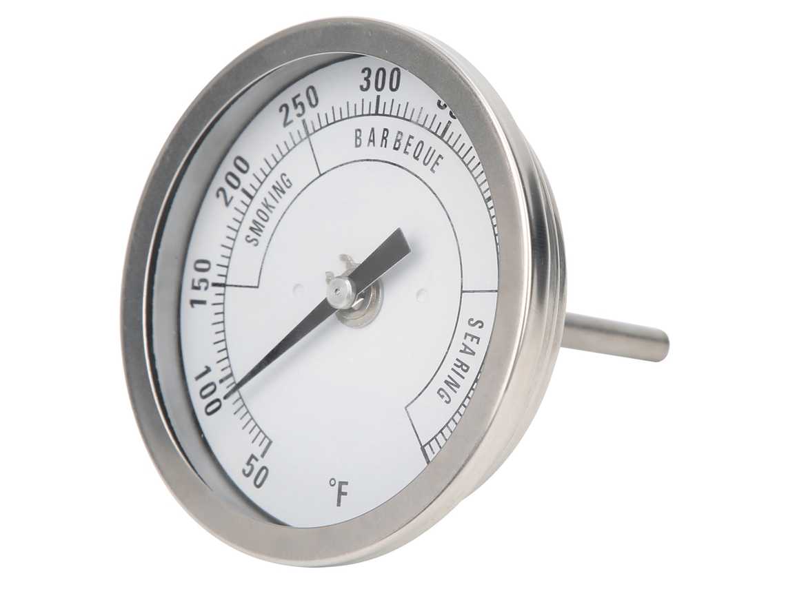 Termómetro De Acero Inoxidable Con Punta De 3 Pulgadas Npt Y Rosca De 1/2 Pulgada Para Horno De Barbacoa (50-550 °f).