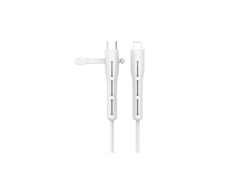 Protetor de cabo do carregador, espiral protetora de fio compatível com iPhone 18W/20W Blanco