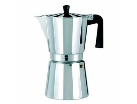 Cafetera Italiana VALIRA Vitro Plateado Alumínio (12 Tazas)