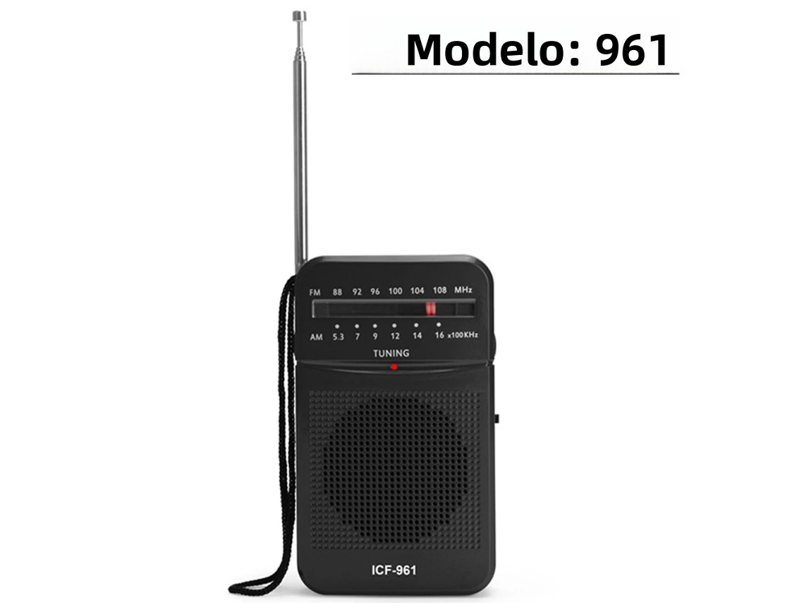 (961 Negro) Radio Portátil Bc-r119