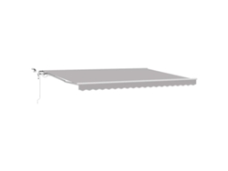 Maison Exclusive - Toldo Retráctil Gris Claro 450 X 300 Cm Poliéster Y Metal