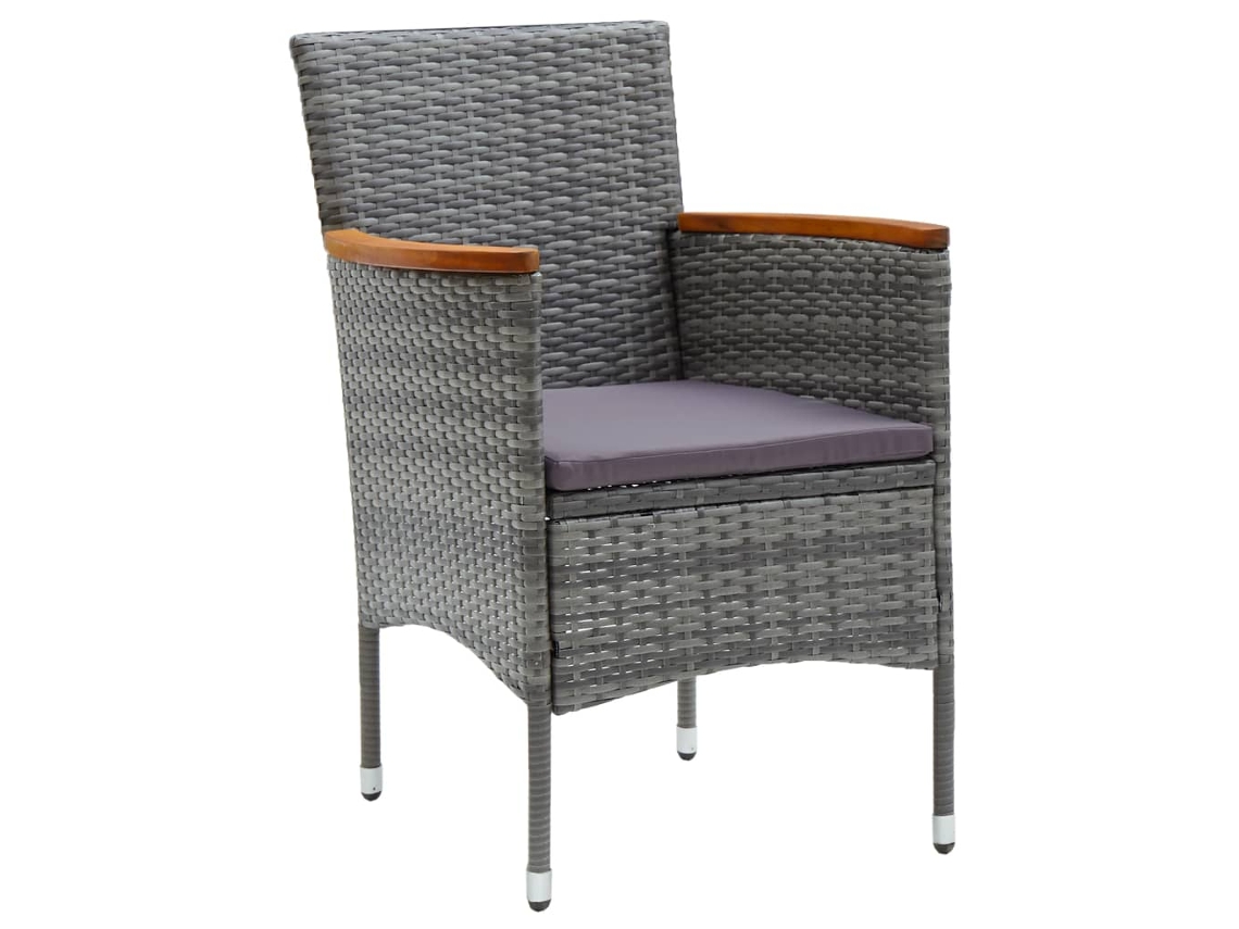 Maison Exclusive - Sillas De Comedor Para Jardín 4 Unidades Ratán Sintético Gris