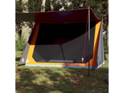 Tienda de campaña para 2 personas, tejido impermeable, gris/naranja