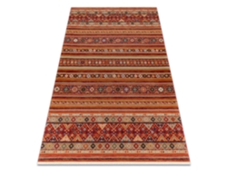 Alfombra Keshan Franjas, Oriental 7685/53578 Terracota (120 x 145 cm)