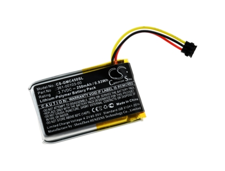 Batería POWERY 1.30.GAR.1.1 para Cámara grabadora de conducción Garmin Dash Cam 45