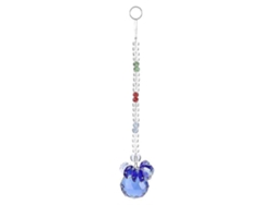 Colgante de cristal K9 transparente con prismas para colgar - Adorno azul para decoración de bodas y Navidad, con tema de arcoíris.