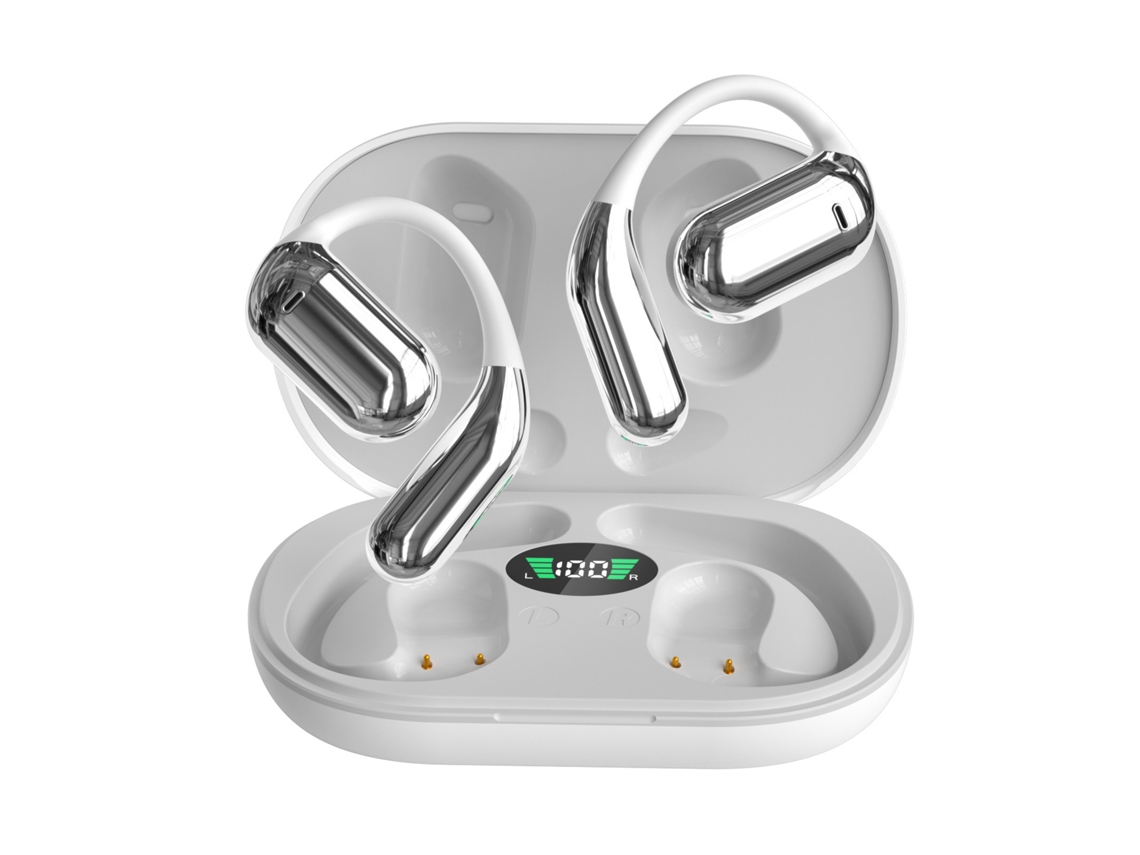 (blanco) Auriculares Bluetooth De 5,4" De Conducción Ósea Con Espalda Abierta, Cómodos