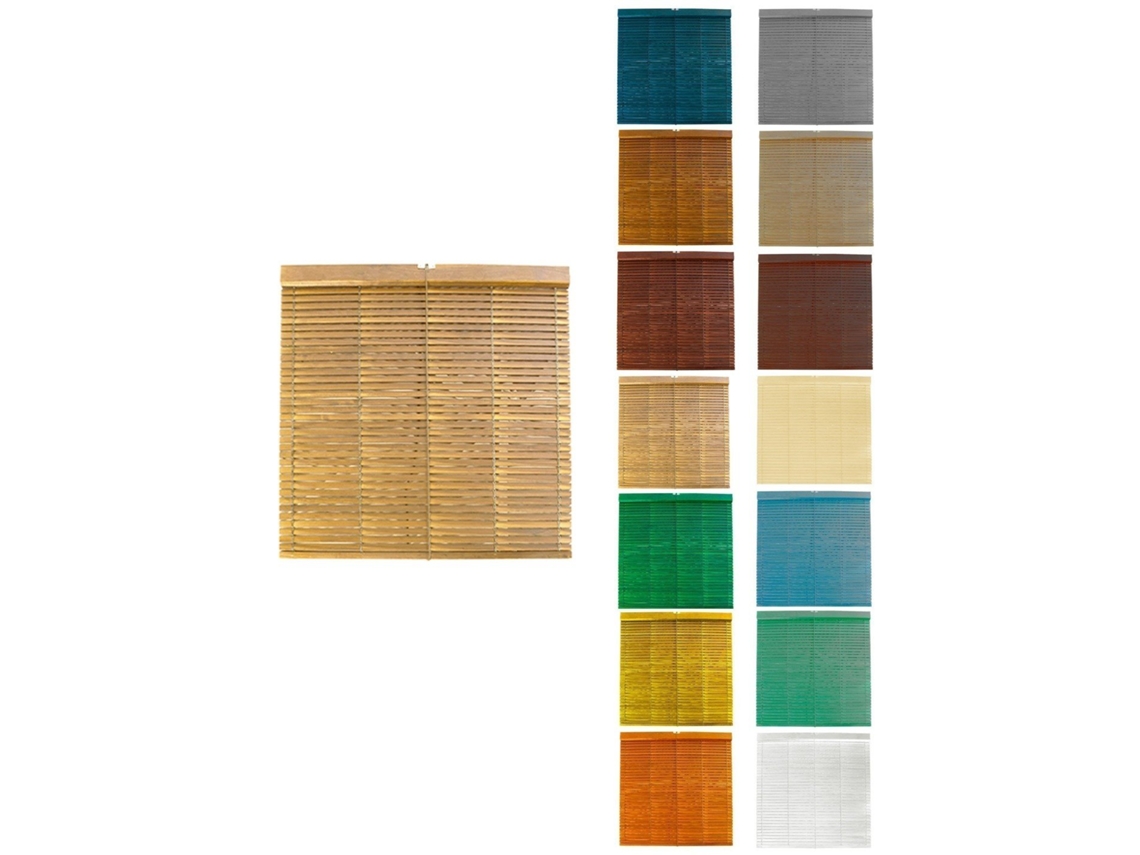 Persiana De Madera Alicantina Con Polea Metálica - Estor Enrollable Para Ventanas, Puertas, Salón Natural (barnizada) 95 X 120 Cm