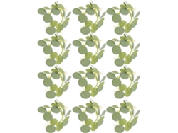 Juego De 12 Anillos Decorativos Para Servilletas De Pascua De Eucalipto Verde Artificial.