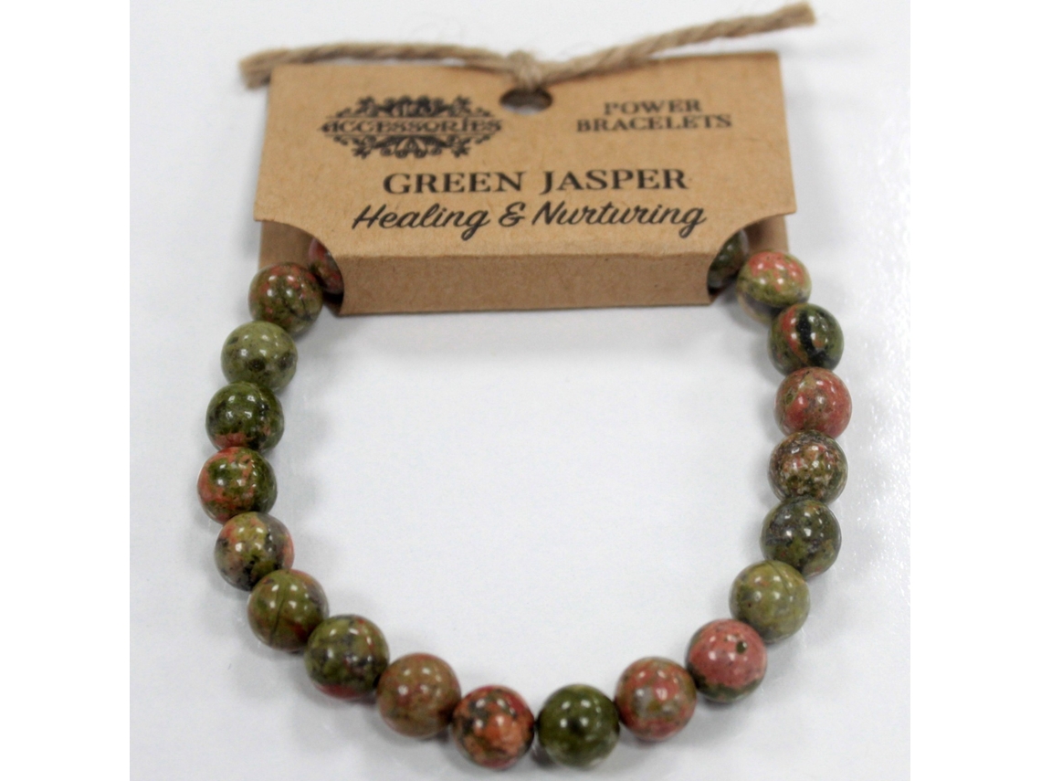 Pulsera Energética Jaspe Verde 6mm 1 unidad Awartisan