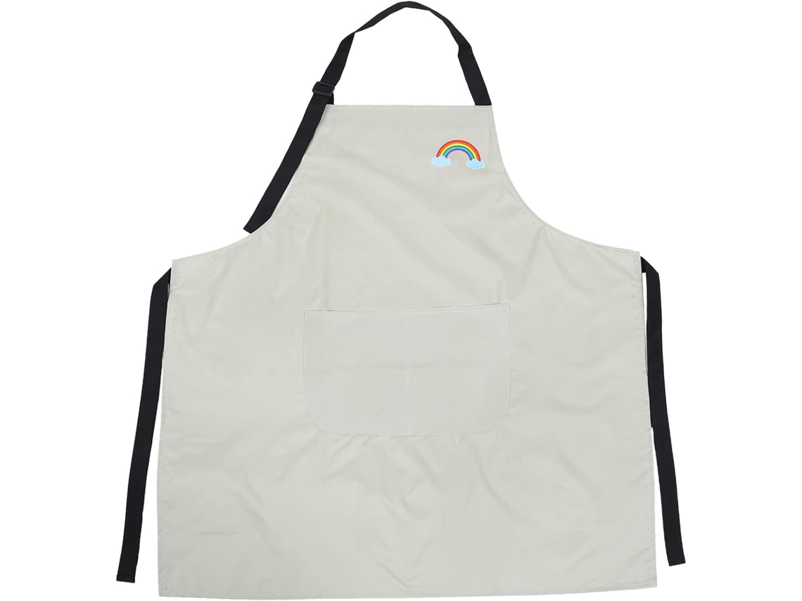 Delantal Impermeable De Pvc Con Cuello Ajustable - Delantal De Cocina Elegante (blanco)