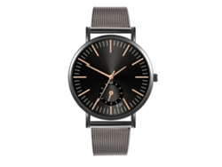 Reloj De Pulsera Para Parejas, Estilo Casual, Correa De Malla, Movimiento De Cuarzo (negro)