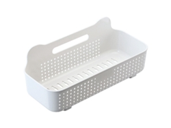 Cesta de almacenamiento de pared, organizador rectangular de plástico para ahorrar espacio en la pared para baño y balcón.