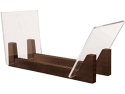 Soporte Para Discos Con Extremos De Acrílico, Soporte De Madera Para Exhibir Álbumes Lp Sobre Escritorio.