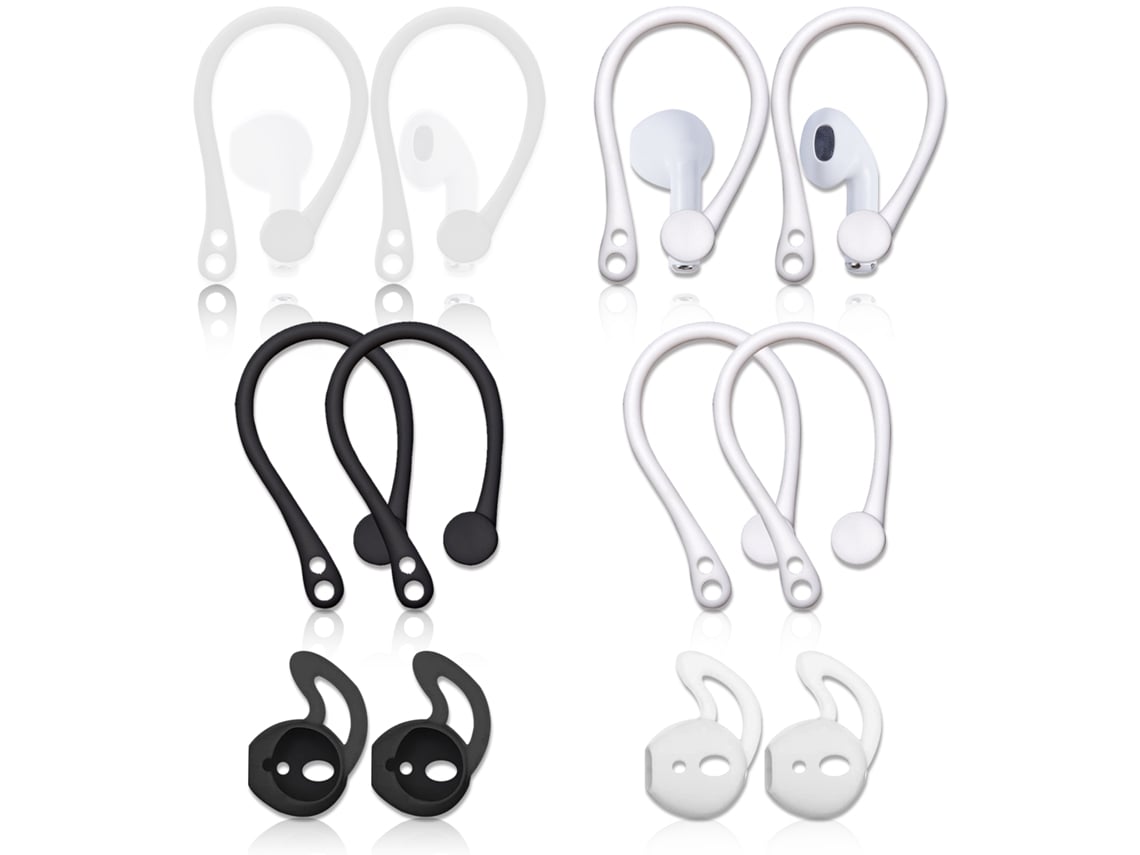 Auriculares Pares de ganchos para la oreja antipérdida 2 pares de puntas de  gancho para la oreja Ganchos de seguro de silicona para reemplazo de  auriculares