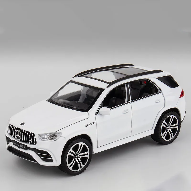 (gle63s Blanco) Escala 1:32 - Modelo de coche - Puertas que se abren - Efectos de luz y sonido