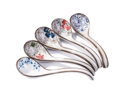 2026da-set De 4 Cucharas De Sopa Cerámica Japonesa Y Coreana, Diseño Manual, Mango Largo, Anti-deslizante, 16 Cm