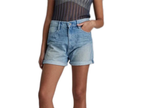 Calça G-STAR Calções Type 89 Azul 29 Mulher