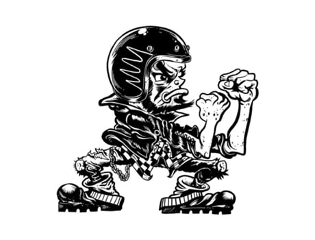 Pegatinas LETHAL THREAT Fighting Biker