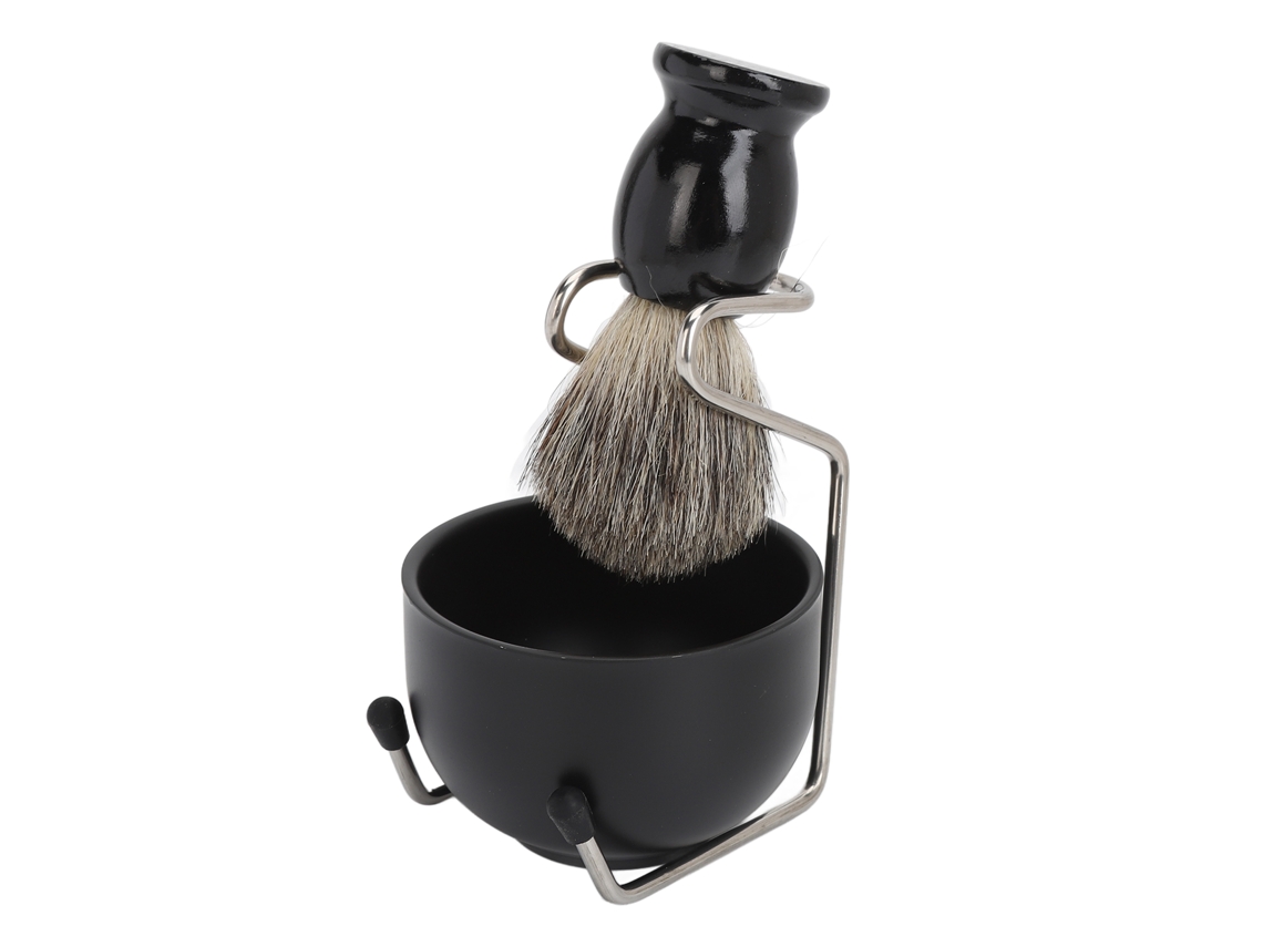 Set De Afeitado Para Barba Masculino Con Soporte De Cepillo Y Taza De Espuma