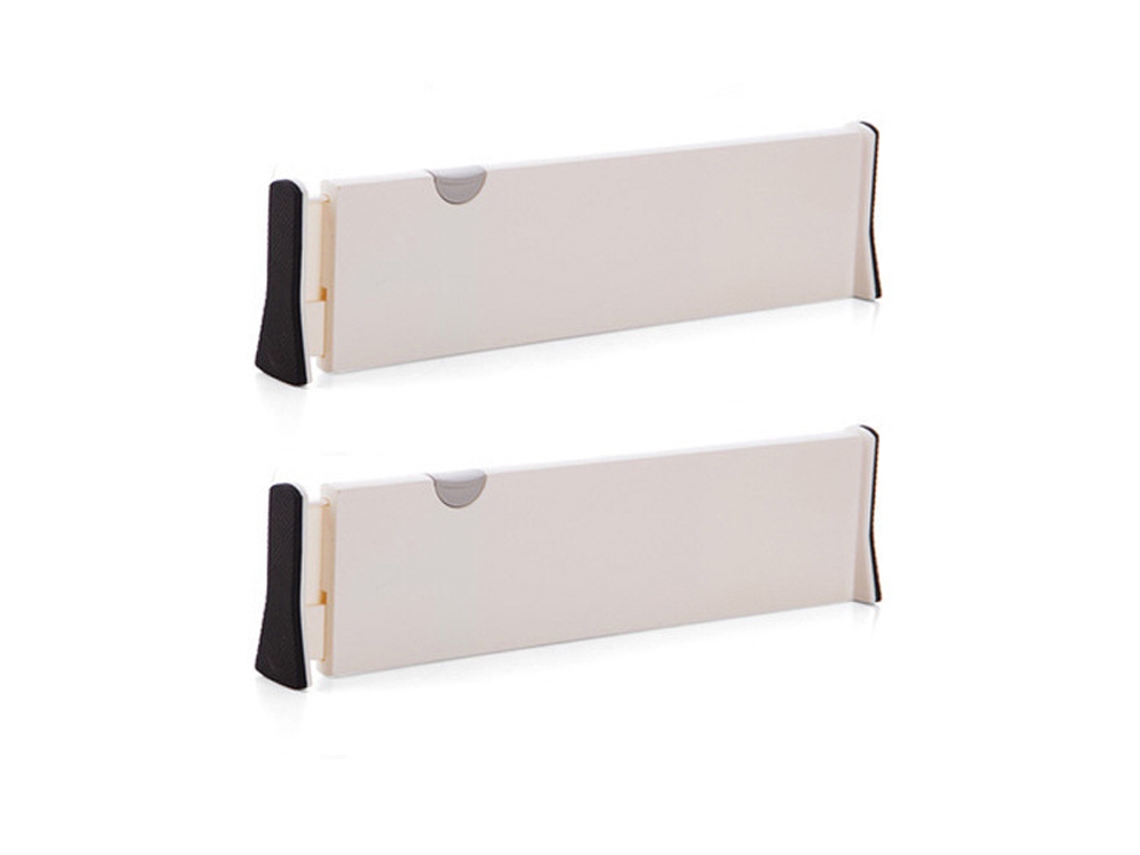 MEOIRUERY Divisores de Cajón (Juego de 2), Organizadores Ajustables (28,3 - 44 cm), Separadores para Cajones de Cocina, Dormitorio, Baño, Oficina, Armario