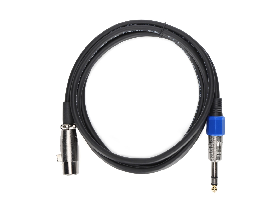 Cable De Señal De Micrófono Balanceado Xlr Hembra A Jack De 6,35 Mm, 2 M, Jd6015 Jorindo
