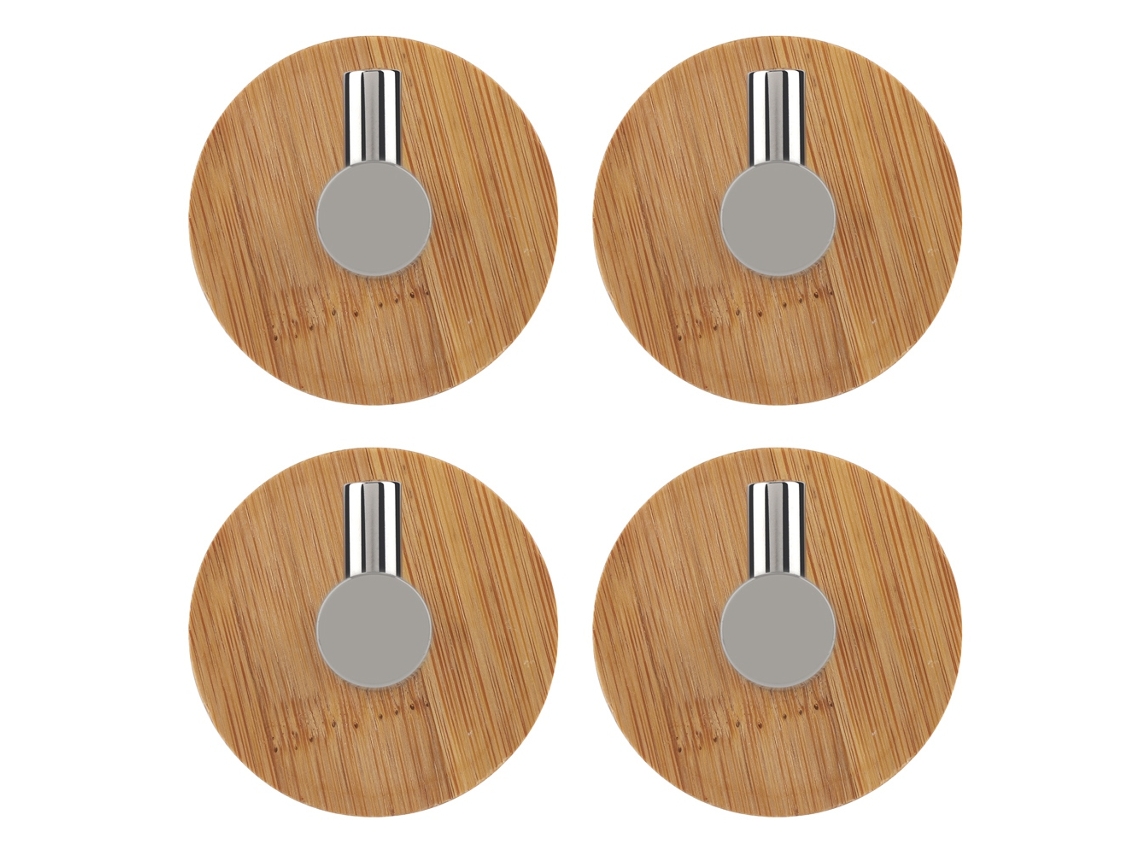 Ganchos adhesivos de pared para toallas y sombreros, organizador para baño y dormitorio (4 piezas)