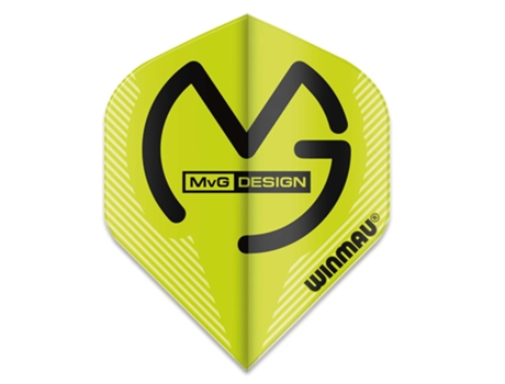 Plumas WINMAU Darts Michael Van Gerwen Mega Std Green Blanco 6900.233