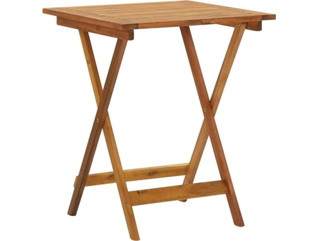 Mesa de jardín VIDAXL Marrón Madera de acacia (60x60x75 cm)