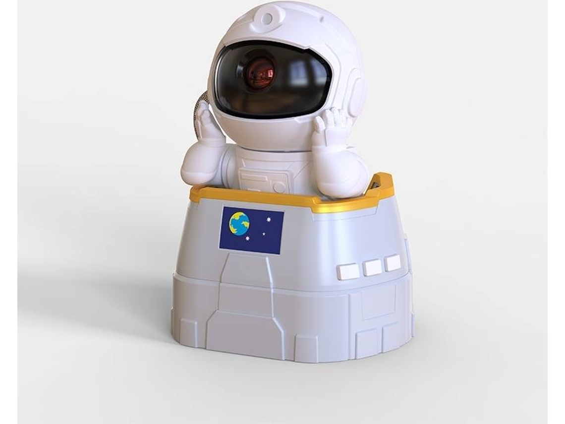 Proyector de galaxia con altavoz Bluetooth para techo, proyección de nebulosa, ajustable 360° (blanco)