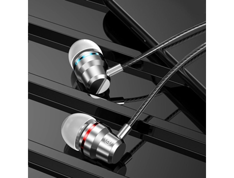 Auriculares con Cable SLOWMOOSE Auriculares con cable de control y auriculares para juegos con micrófono [Plata]