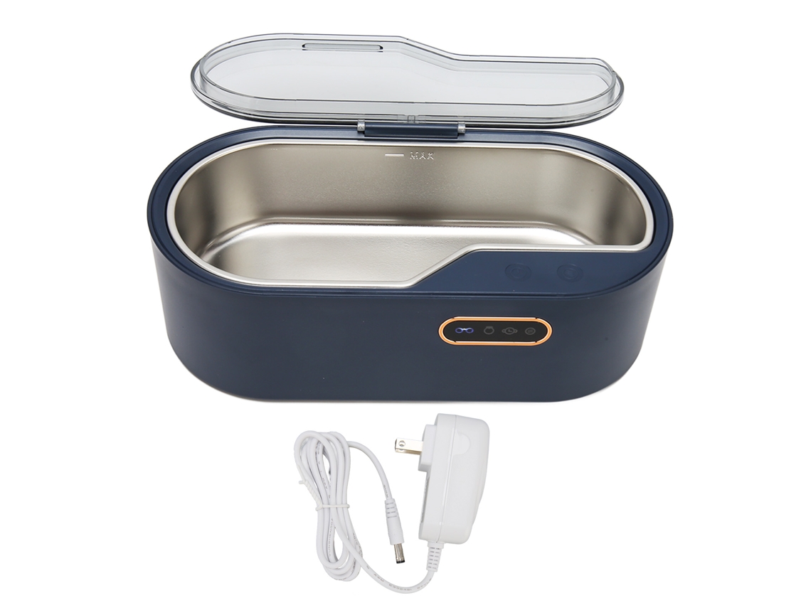 Limpiador Ultrasónico Portátil De 450 Ml Para Joyas, Gafas Y Brochas De Maquillaje, 100-240 V, Azul, Enchufe Usb.