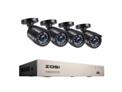Sistema de cámaras de seguridad, DVR de 8 canales, resolución de 2 MP, cable de 18 m, DVR de 8 canales x 4 cámaras, sin OEM