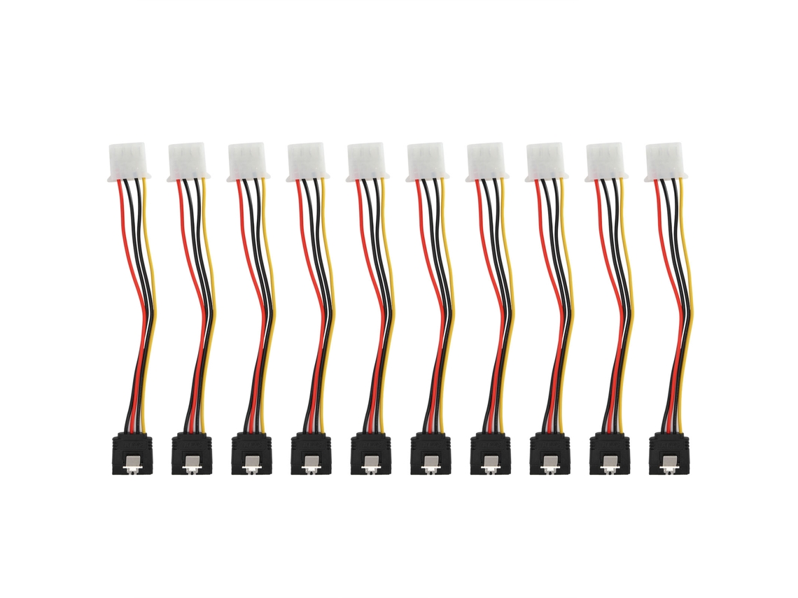 Baoj-202610 Cabos Splitter De Alimentação Sata 4pin Para 15pin Ide/sata Para Fornecer Energia