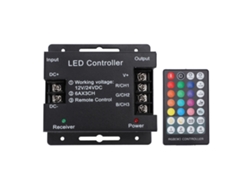 Rebe-controlador Rf De Luces Led Con Mando A Distancia Rgb, 28 Teclas, Dimmer, Función De Memoria Y Caja De Hierro Para Tiras Led